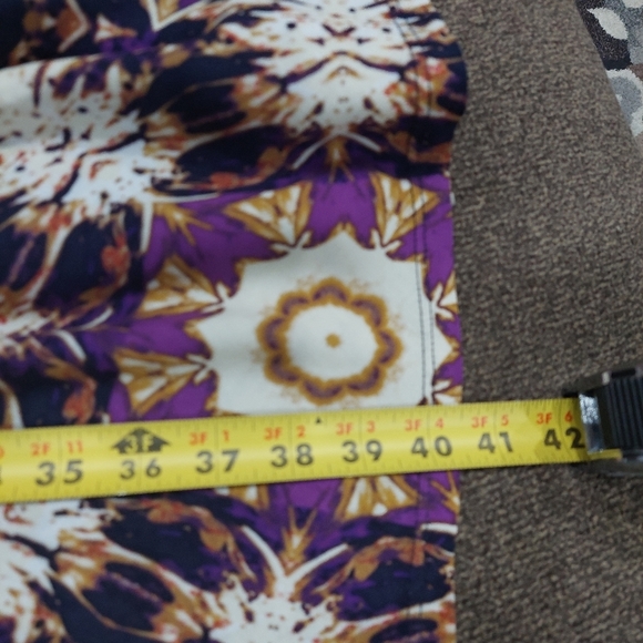 Ellen Tracy Tie Dye Sleeveless Lightweight Cowl Neck Feminine Dress Women's Sz L - Picture 10 of 10